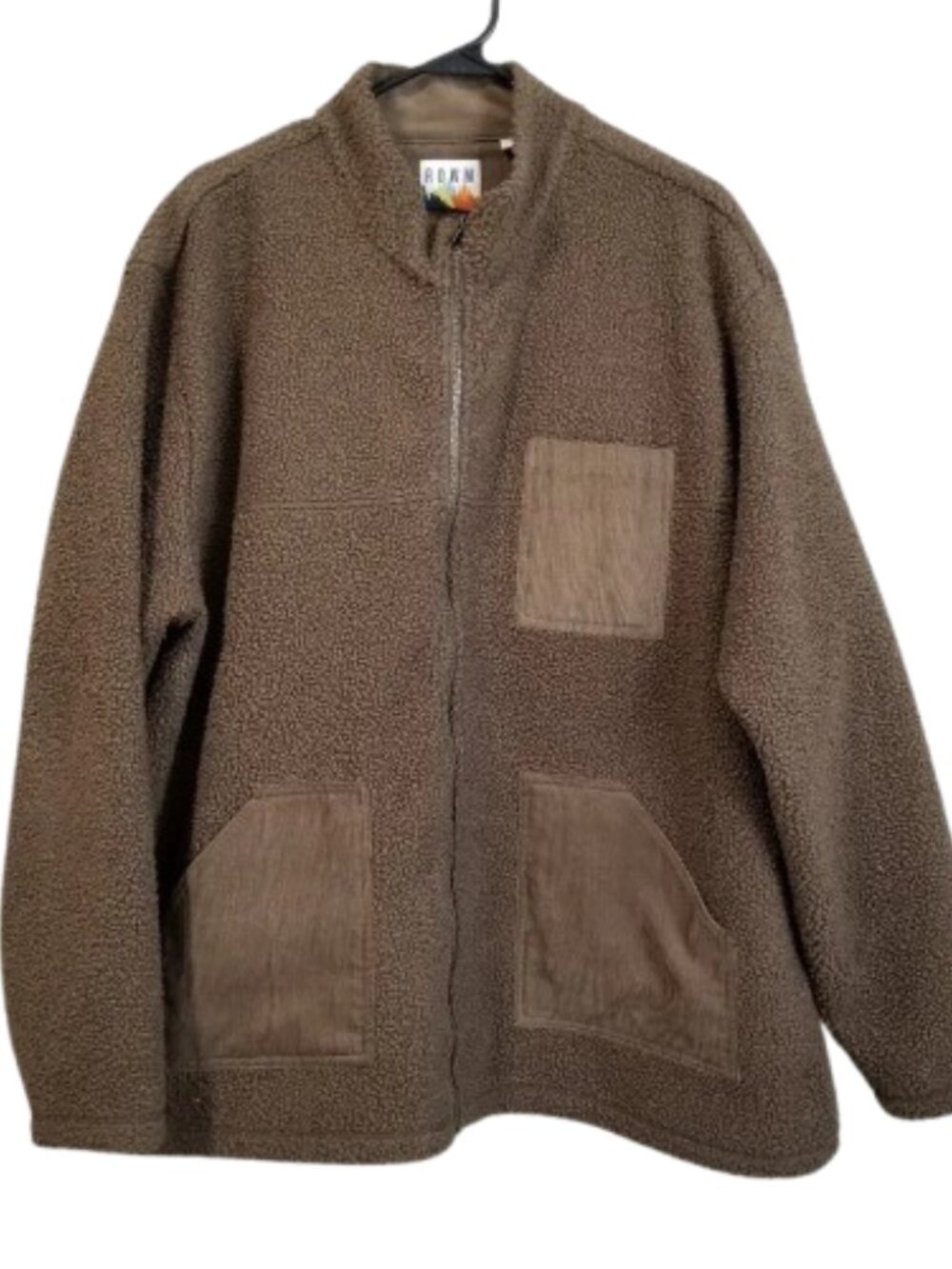 ROWM Men’s XXL Sherpa Full Zip Long Sleeve Sweater Jacket Brown
